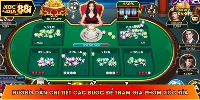 Hướng dẫn chi tiết các bước để tham gia Phỏm Xóc Đĩa